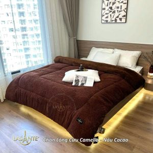 CHĂN LÔNG CỪU - CAMILIA NÂU CACAO 2