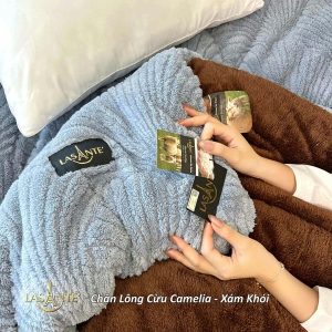 CHĂN LÔNG CỪU - CAMILIA XÁM KHÓI 2