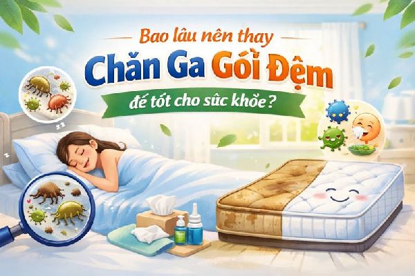 bao lâu nên thay chăn ga gối đệm