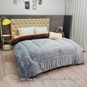 chăn lông cừu diamond tuyết