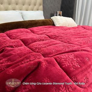 chăn lông cừu diamond tuyết