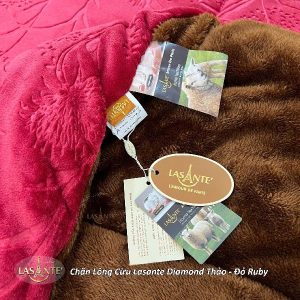 chăn lông cừu diamond thảo